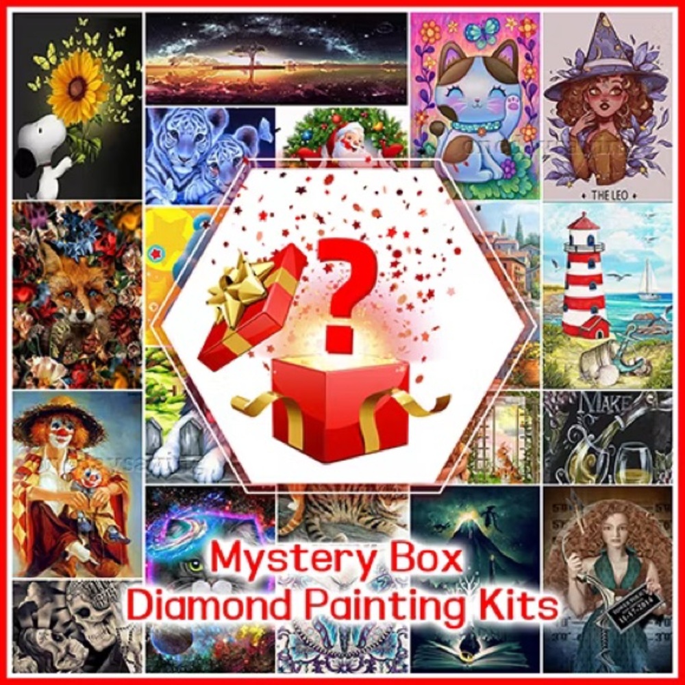 4 NEW Diamond Painting Art MYSTERY BOX Surprise Bundle
